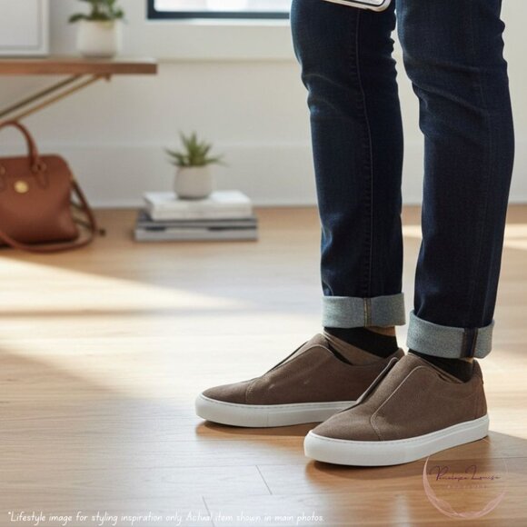 J/Slides NY Suede Slip-On Sneakers | Taupe | Size 6.5 - Picture 3 of 8